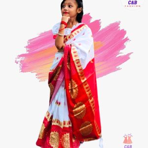 লাল-সাদা চাকা কাতান