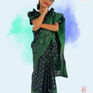 নাকফুল জামদানী রেডি শাড়ী