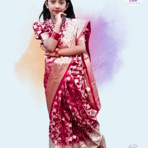 বেনারশী কাতান মেরুন