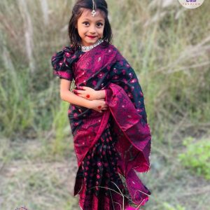 নাকফুল জামদানী রেডি শাড়ী