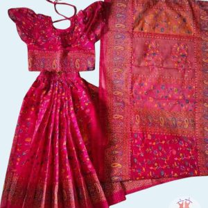 স্কিন প্রিন্ট রেডি শাড়ী